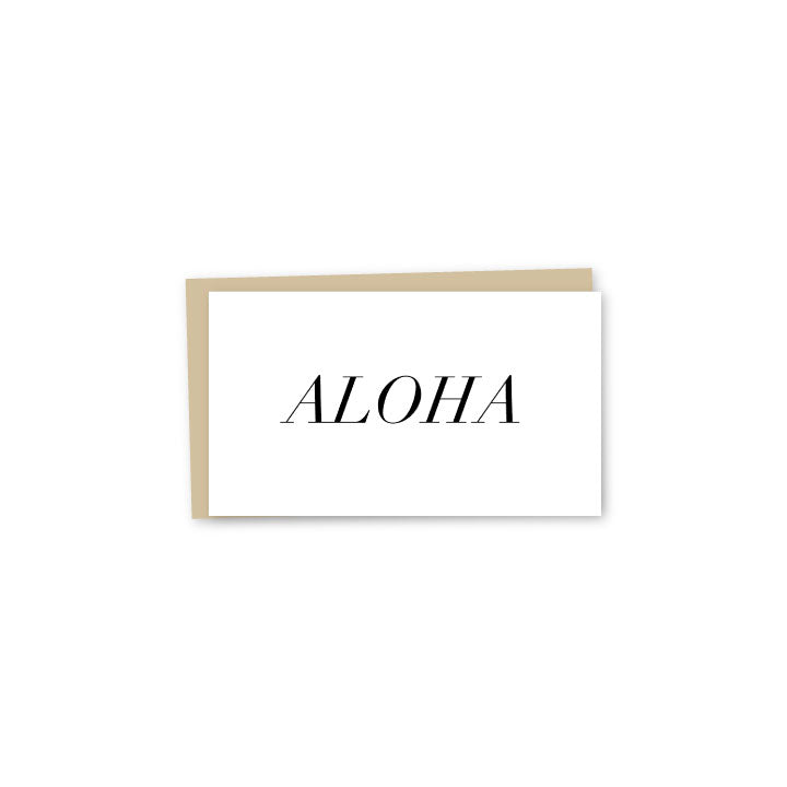 Block Aloha Letterpress Mini-Card