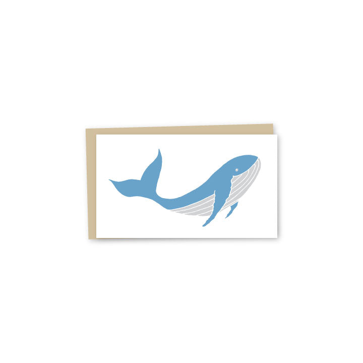Whale Letterpress Mini-Card