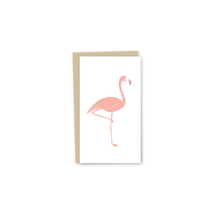 Flamingo Letterpress Mini-Card