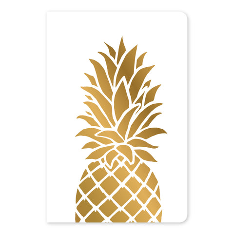 Gold Foil Pineapple Large Notebook