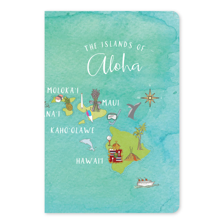 Islands Map Large Notebook
