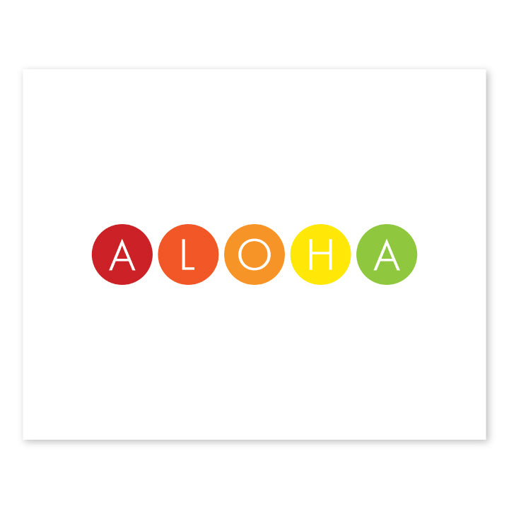 Aloha Dots Art Print