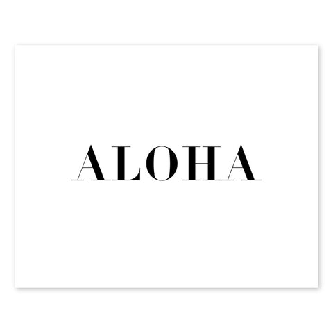 Block Aloha Letterpress Art Print
