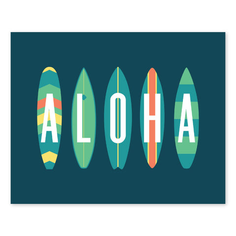 Surf Aloha Art Print