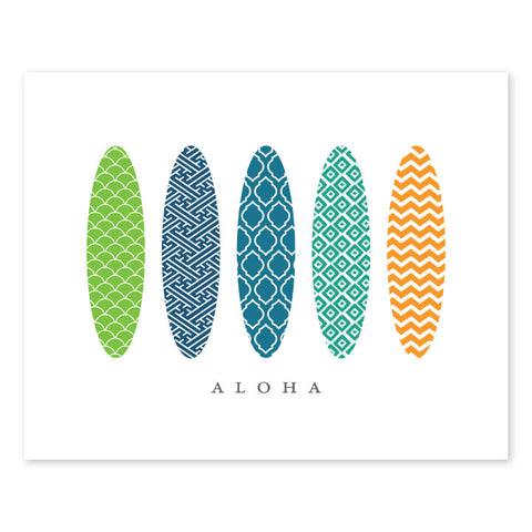 Surf Print Aloha Art Print