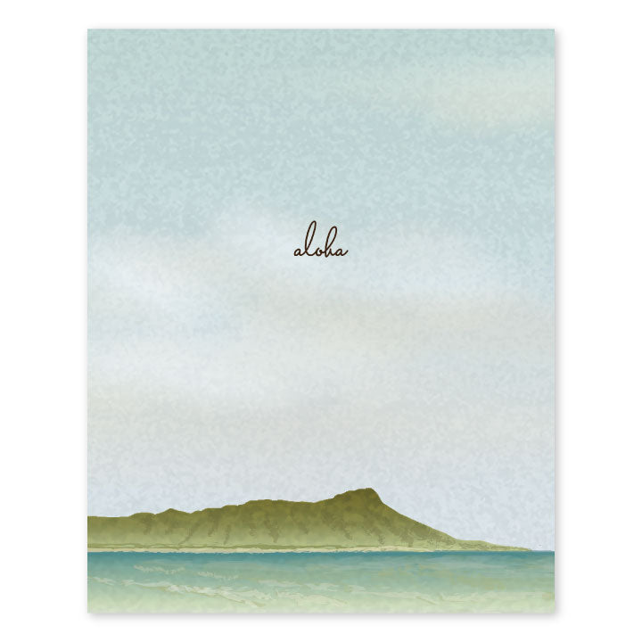 Diamond Head Aloha Art Print