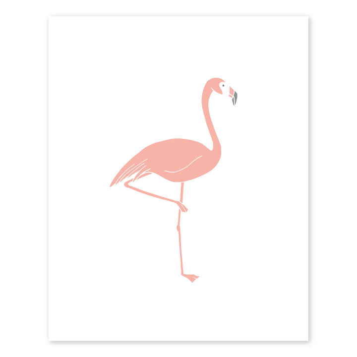 Flamingo Letterpress Art Print