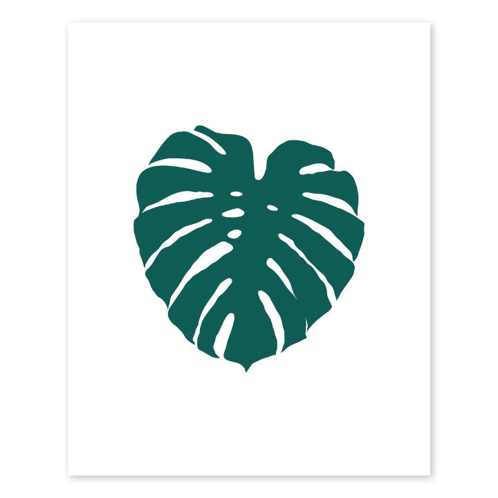 Monstera Letterpress Art Print