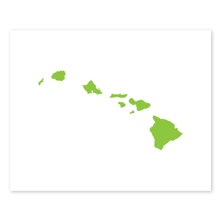 Islands Map Letterpress Art Print