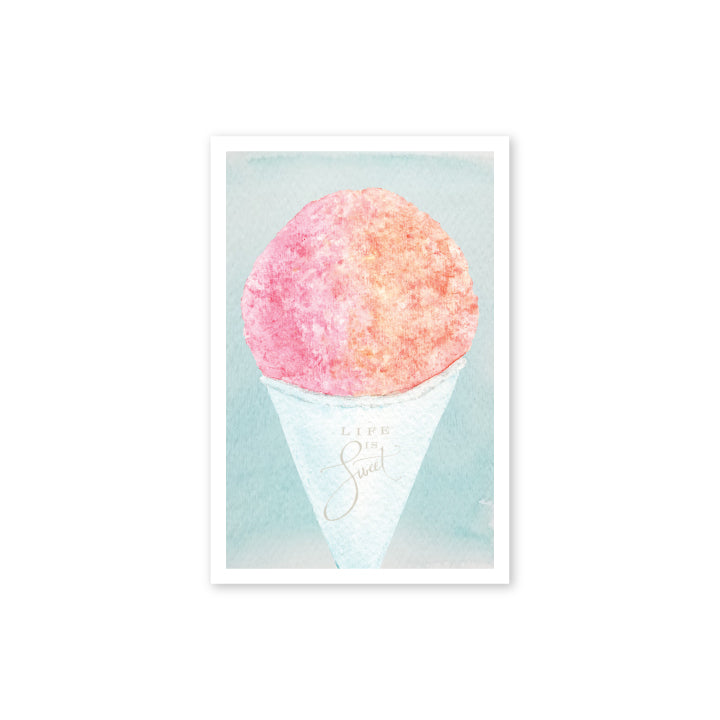 Life is Sweet Shave Ice Postcard